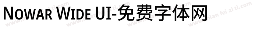 Nowar Wide UI字体转换